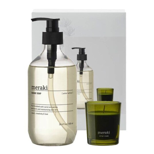 Meraki Gavesett med håndsåpe og håndkrem Winter Whisp/Winter Woods 490/60 ml Meraki Gavesett med håndsåpe og håndkrem Winter Whisp/Winter Woods 490/60 ml