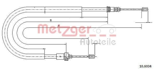 Tautrekk, håndbremse METZGER 10.6034