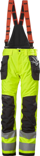 HH Workwear Workwear Helly Hansen Alna 2.0 Hi Vis Vinterfôret Håndverkerbukse Med Seler Kl 2 C52