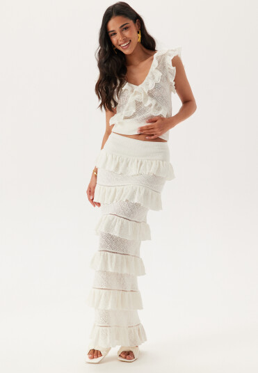 Andrea Norrman X Bubbleroom Knitted Frill Ankle Skirt