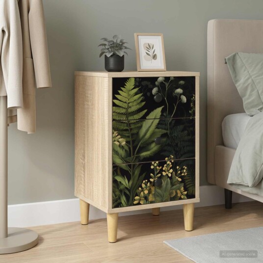 vidaXL Nattbordskap RHENEN Sonoma eik 36 x 33 x 60 cm Konstruert tre