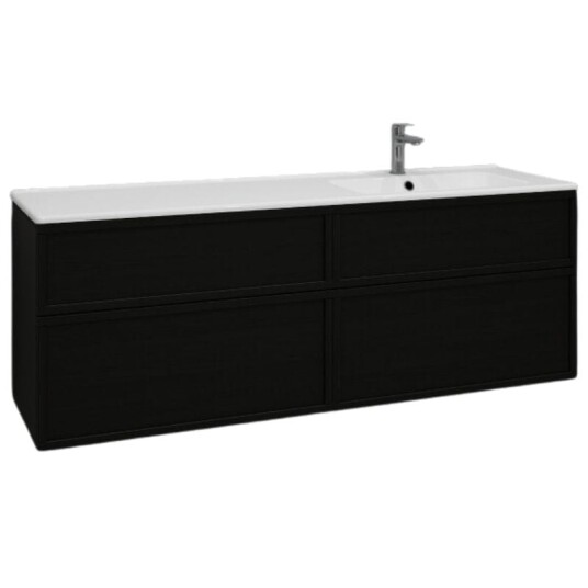 Svedbergs Poem Ramme Servantskap D45 med 4 Skuffer Svart ask / 160cm Push Open SV-3451644-P Svedbergs Poem Ramme Servantskap D45 med 4 Skuffer Svart ask / 160cm Push Open SV-3451644-P