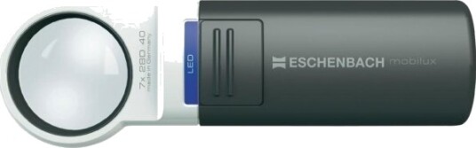 Eschenbach 15112 Håndlupe Med Led Belysning Forstørrelsesfaktor 3X Linsestørrelse Ø60 Mm