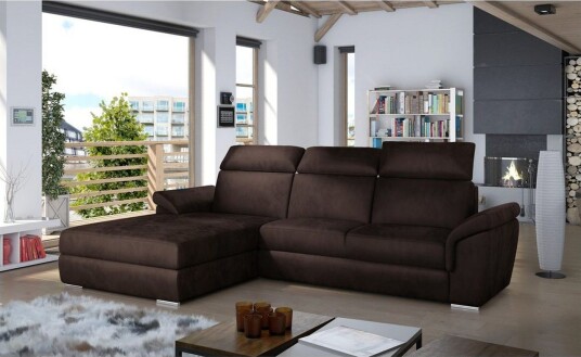 Hjørnesofa Eltap Trevisco 272x216x100 cm Monolith 29 Mørk Brun Venstre