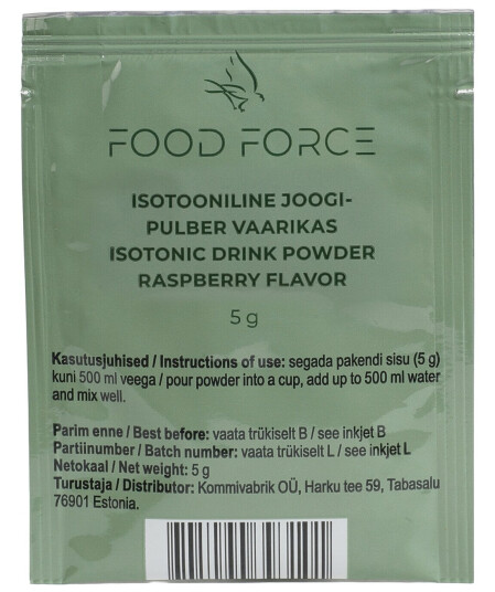 Food Force Drikkepulver Bringebær 100stk Food Force Drikkepulver Bringebær 100stk