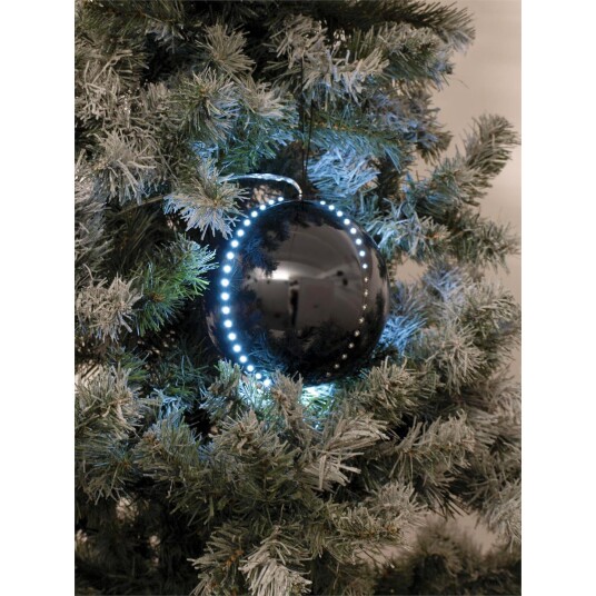 Europalms Led Snøball 8cm, Sort 5x