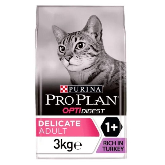 Purina Pro Plan Adult Delicate 10 kg Tørrfôr for Katt med Kalkun