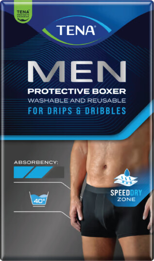 Tena MEN Protective Boxer X Large sort  1 stk.