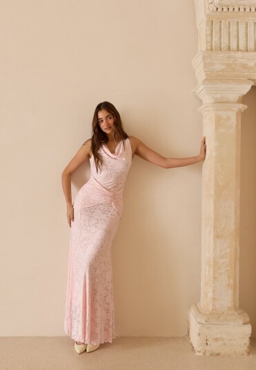 Bubbleroom Occasion Deep Waterfall Mermaid Gown