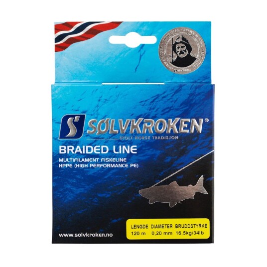 Sølvkroken Braided Line Chartreuse 300m 0.40 mm