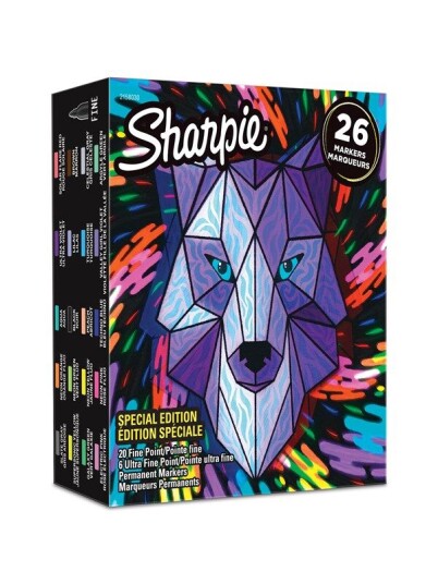 Sharpie Permanent Markers Special Edition Lion Pack Fine & Ultra Fine Point Assorted Colours 26 Count Sharpie Permanent Markers Special Edition Lion Pack Fine & Ultra Fine Point Assorted Colours 26 Count