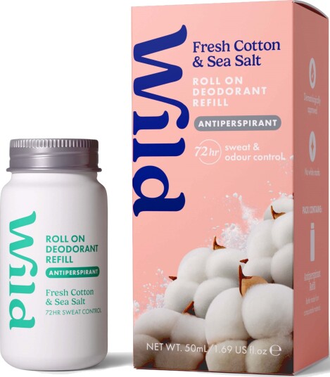 Wild Wild Antiper Roll On Refill Fresh Cotton Sea Salt Nude 50 ML Wild Wild Antiper Roll On Refill Fresh Cotton Sea Salt Nude 50 ML