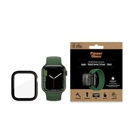 PanzerGlass Full Body Skjermbeskytter for Apple Watch 7 og 8 (41 mm) - Svart PanzerGlass Full Body Skjermbeskytter for Apple Watch 7 og 8 (41 mm) - Svart
