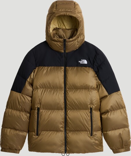 The North Face Men"s Diablo Down 2.0 Hooded Jacket Khaki Stone Black Heather/TNF Black, L