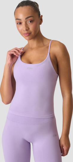 Smooth Seamless 2 i 1 Singlet med Tynne Stropper Lilla Lila X-small
