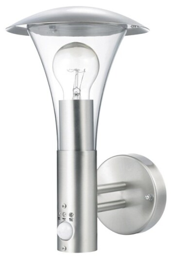 Ranex Utendørs Vegglampe 60 W med Bevegelse Sensor Børstet Stål Ranex Utendørs Vegglampe 60 W med Bevegelse Sensor Børstet Stål