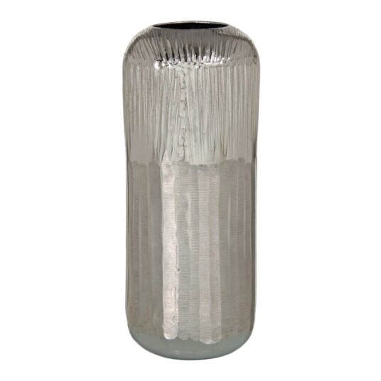Bigbuy Home Vase Sølv Aluminium 15 X 15 X 38 Cm