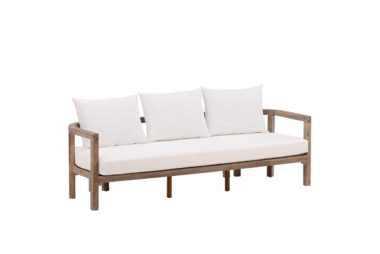 Venture Design Erica 3 seter sofa Acacia/white 180 x 70,5 cm Hvit