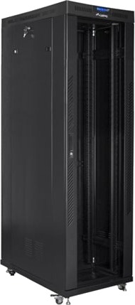 Lanberg Ff01 Series Rack Skap 600 X 1200 Flat Pack With Glass Door Lcd