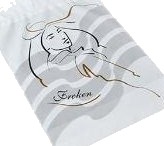 Hygiejnepose Frøken 245X350 Mm 35 My Med Hul Til Krog 50% Genbrugsplast Hvid/Grå   100 Stk.