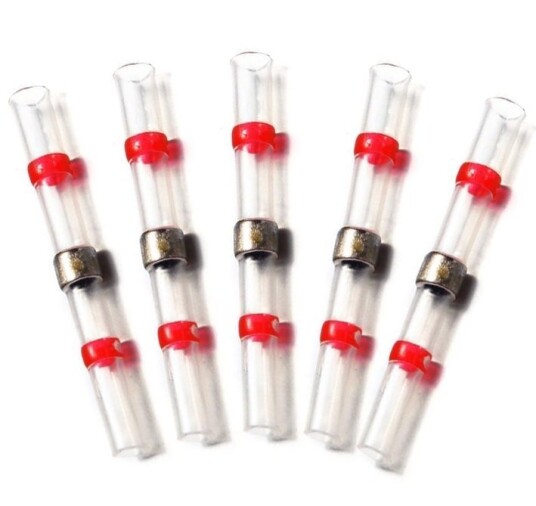 Fuse Lodde og krympekobling - 3.0mm - Rød 5x