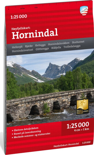 Calazo förlag Høyfjellskart Hornindal 1:25.000 OneSize, NoColour