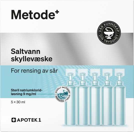 Metode saltvann skyllevæske 9 mg/ml 5x30 ml