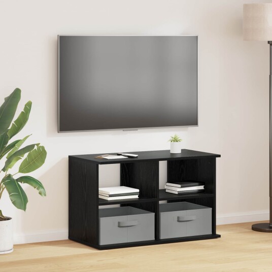 TV stativ med skuff Svart Eik 79 x 40 x 48 cm TV stativ med skuff Svart Eik 79 x 40 x 48 cm