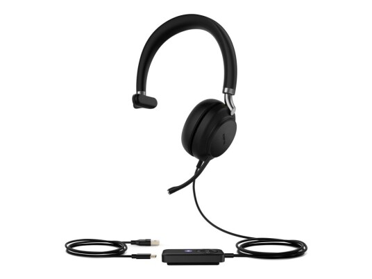 Yealink Uh38 Mono - Hodesett - On-Ear - Bluetooth - Trådløs, Kablet - Aktiv Støydemping - Usb-A - Svart - Certified For Microsoft Teams