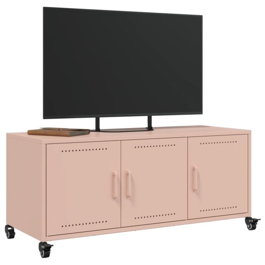 TV-benk rosa 100,5x39x43,5 cm kaldvalset stål 846645