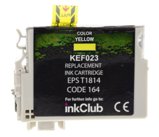 inkClub KEF023 Blekkpatron, erstatter Epson 18XL, gul, 585 sider inkClub KEF023 Blekkpatron, erstatter Epson 18XL, gul, 585 sider