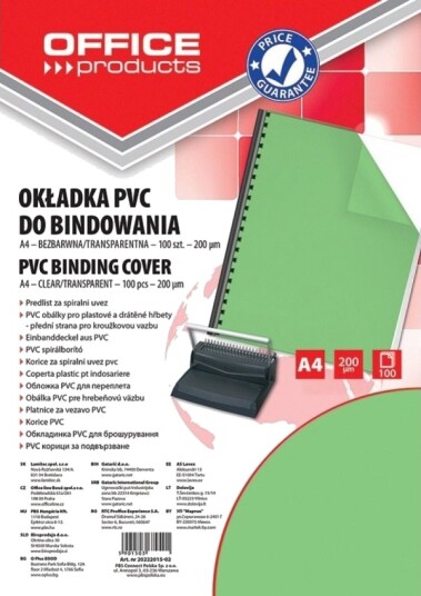 Office Products Innbindingsomslag I Pvc A4 200 My 100 Stk Grønn Transparent Office Products Innbindingsomslag I Pvc A4 200 My 100 Stk Grønn Transparent