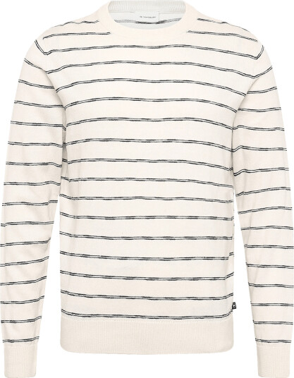 Tom Tailor Striped Knit Pullover White M