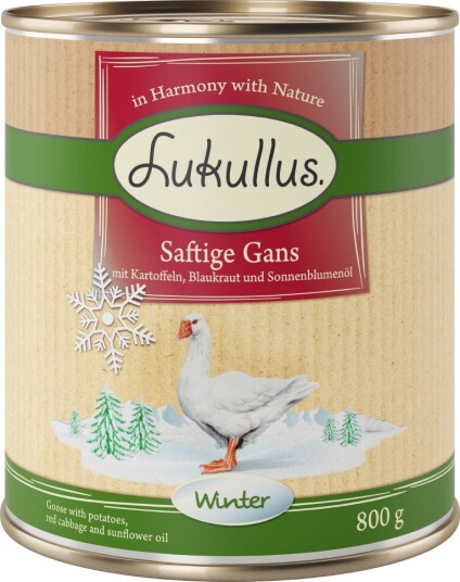 Lukullus Våtfôr Vintermeny Saftige Gås 6 X 800 G