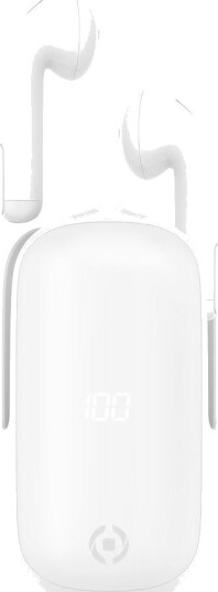 Celly Slide1 Earbuds med LED Hvit