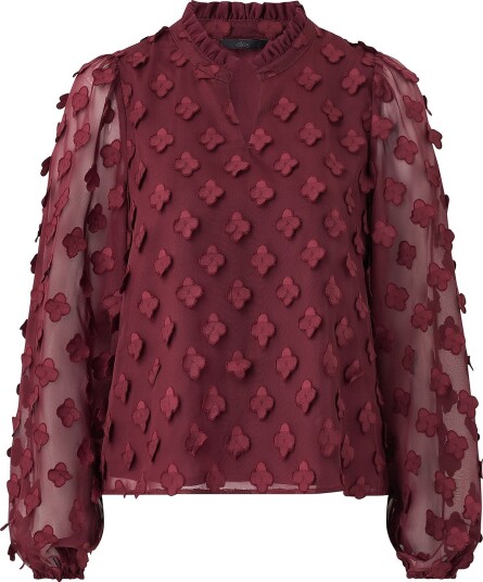 Ellos Collection   Bluse med blomsterapplikasjoner   Rød
