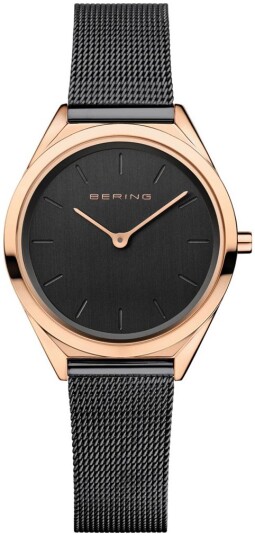 Bering Dameklokke 17031 166 Sort/Stål Ø31 mm