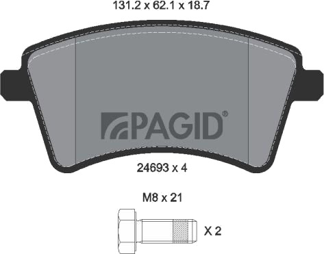 PAGID T1773N Bremseklosser