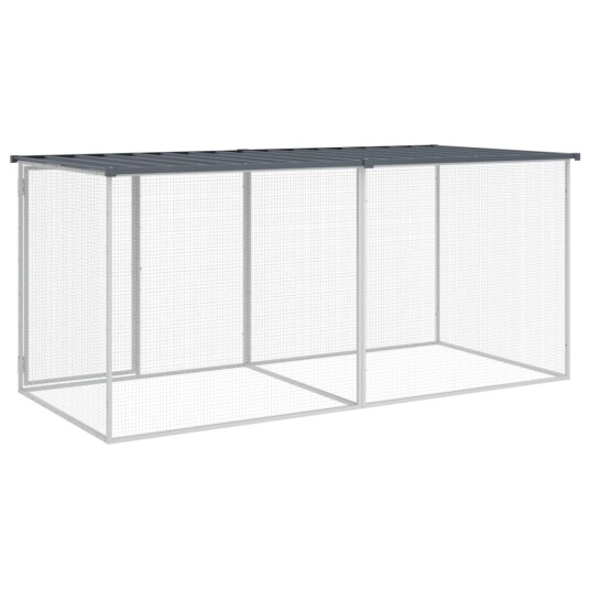 Vidaxl Kyllingbur Med Tak Antrasitt 203X98X90 cm Galvanisert Stål Vidaxl Kyllingbur Med Tak Antrasitt 203X98X90 cm Galvanisert Stål