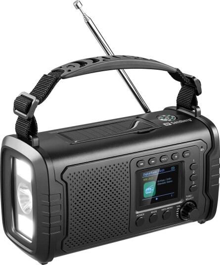 Sandberg Survivor DAB-radio med Powerbank - 20 000 mAh Svart