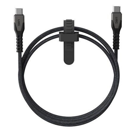 UAG Rugged Charging Cable USB-C to USB-C 5ft- Black/Gray