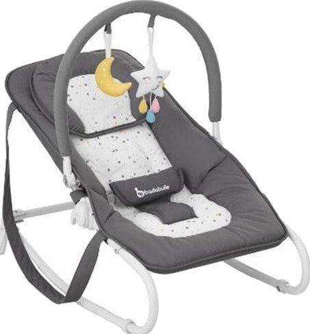 Badabulle Easy Foldable Bouncer Moonlight Grey One Size Badabulle Easy Foldable Bouncer Moonlight Grey One Size