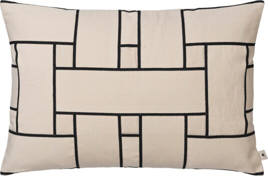 Lattice Offset Pute 40x60 cm Off white/Sort Lattice Offset Pute 40x60 cm Off white/Sort