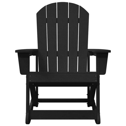 Adirondack Gyngestoler 2 pcs Svart 73.5 x 92 x 90 cm HDPE