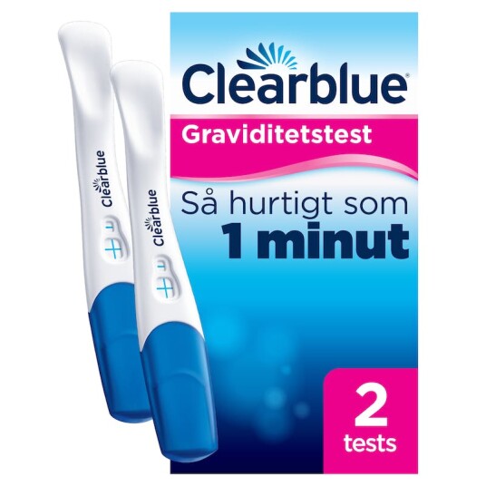 Clearblue Hurtig Graviditetstest 2 stk Graviditetstest