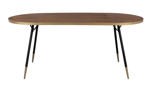 homii Denise Spisebord Ovalt - Brun/Gyllen, 180x90 Unoliving