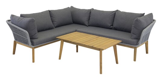 Venture Home Design Chania Loungesett - Acacia/Grå 1645860-01-0 1560350-01-0