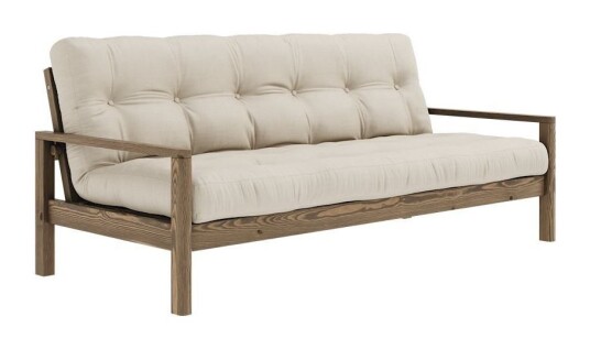 Karup Design Knob Sovesofa, Brun lakkert furu, Beige Unoliving 1733432-03-0 1733432-07-0 Karup Design Knob Sovesofa, Brun lakkert furu, Beige Unoliving 1733432-03-0 1733432-07-0