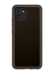 Samsung Galaxy A03 Mykt Gjennomsiktig Mobildeksel med Vanntett Funksjon - Svart