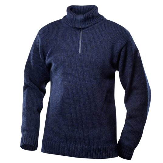 Devold Nansen Sweater Zip Neck Blå XS Man
